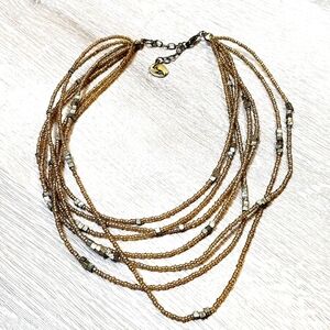 Elegant Gold Beaded Necklace Zad Fashion Jewelry